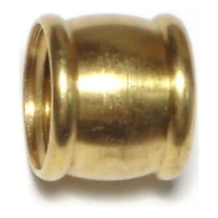 Midwest Fastener 1/4 F x 1/8 F x 17/32" Brass Barrel Couplings 6PK 64666